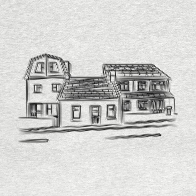 Minimalist Neighboorhood Drawing by Raimondi